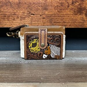 Wildflowers of the Prairie Card Holder Cowgirl Horse Wallet